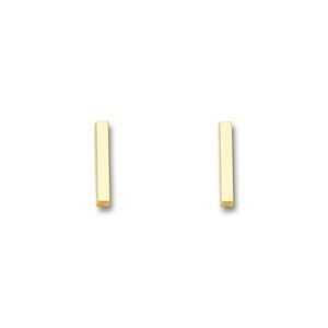 14K Solid Gold Little Bar Earrings | Dainty Jewelry By Tehrani Jewelry